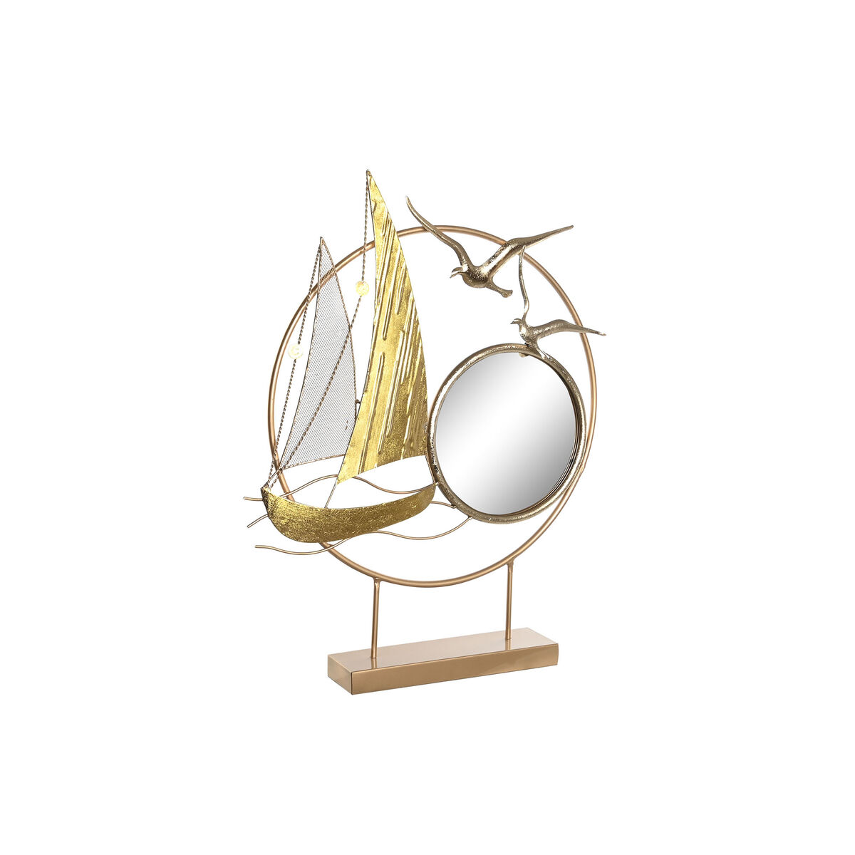 Decoratieve figuren DKD Home Decor Spiegel Gouden Metaal Mediterrane (53 x 9 x 67 cm) - Afbeelding 4