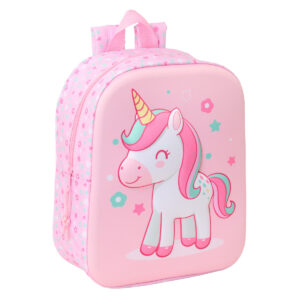 Kinderrugzak Safta Roze 22 x 27 x 10 cm 3D