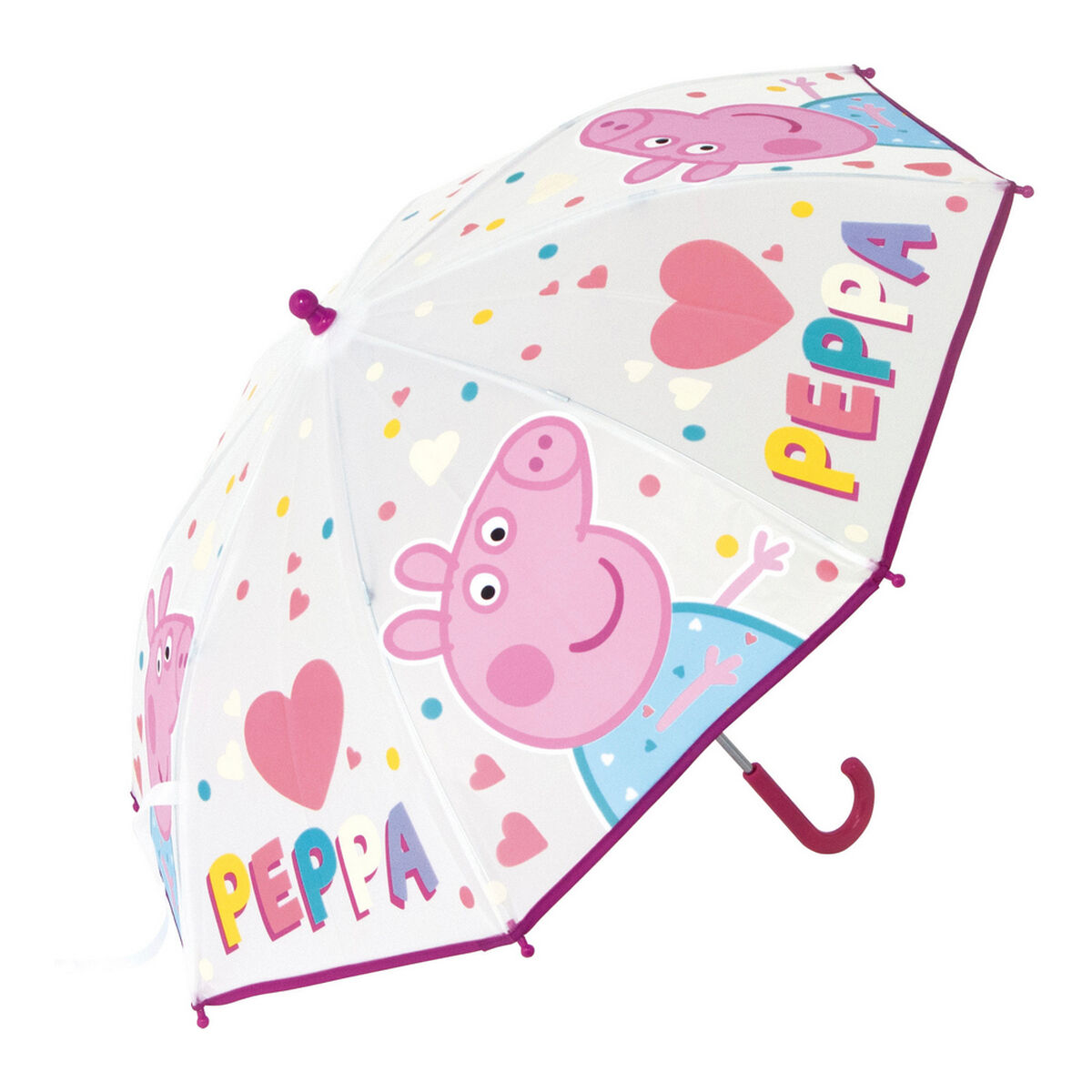 Paraplu Peppa Pig Having fun Roze (Ø 80 cm) - Afbeelding 4