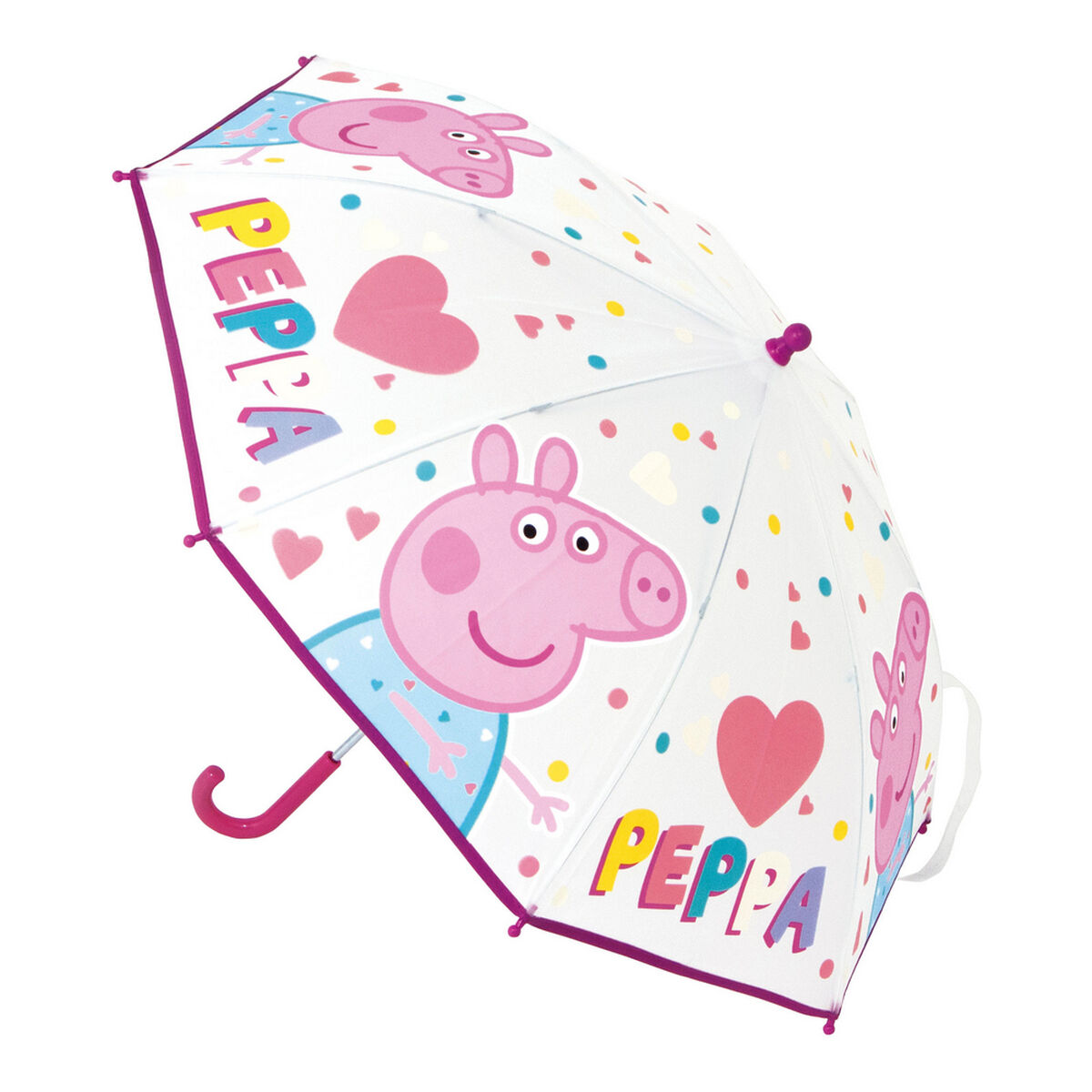Paraplu Peppa Pig Having fun Roze (Ø 80 cm) - Afbeelding 3