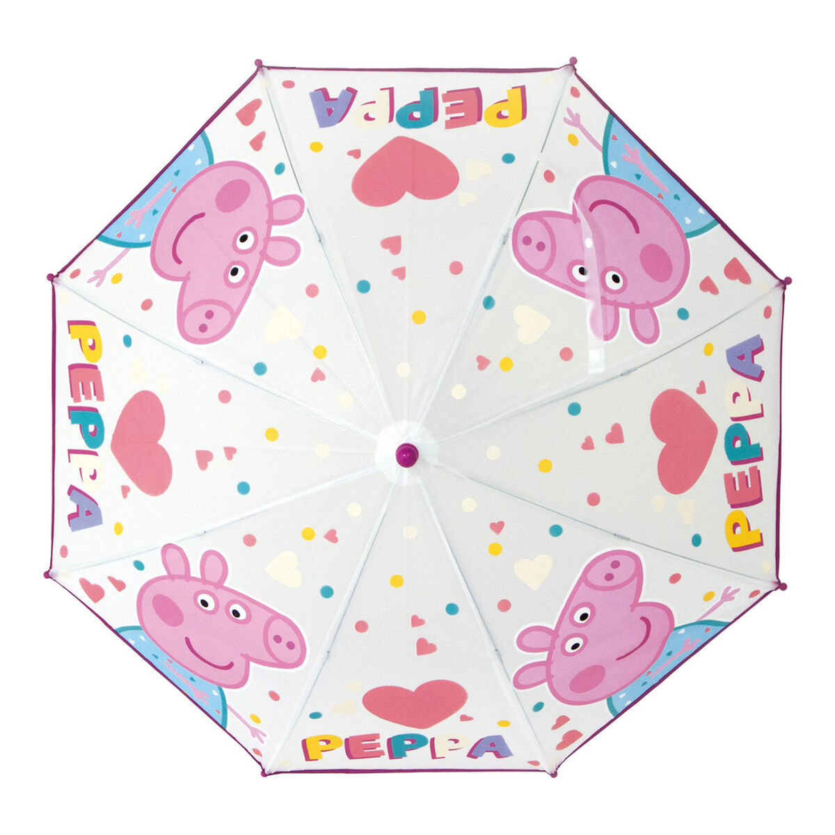 Paraplu Peppa Pig Having fun Roze (Ø 80 cm) - Afbeelding 2