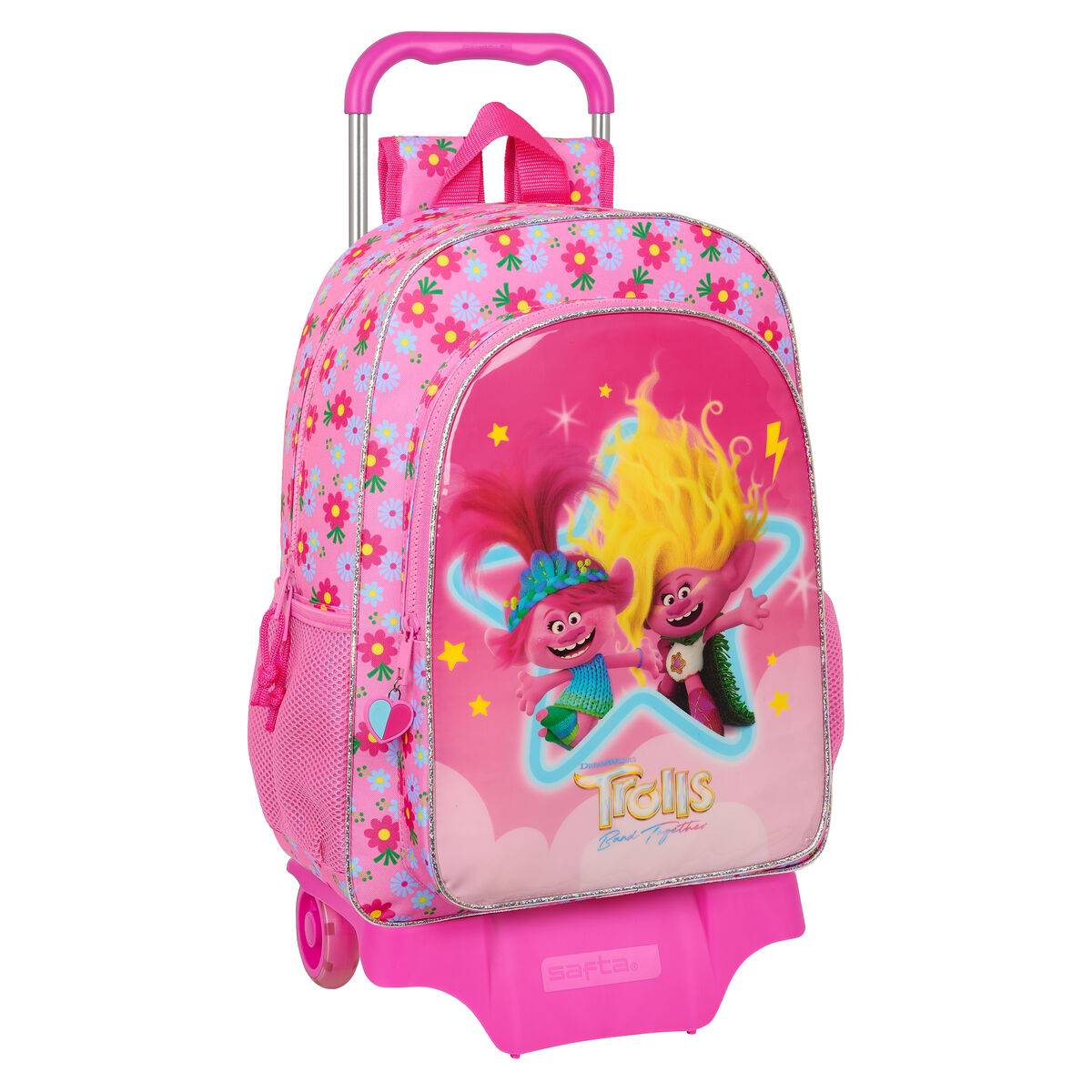 Schoolrugzak met Wielen Trolls Roze 33 x 42 x 14 cm - Afbeelding 4