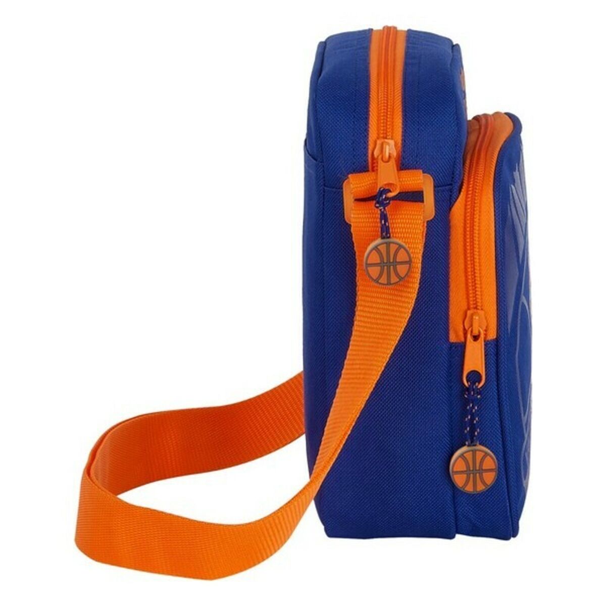 Schoudertas Valencia Basket M672 Blauw Oranje 16 x 22 x 6 cm - Afbeelding 2
