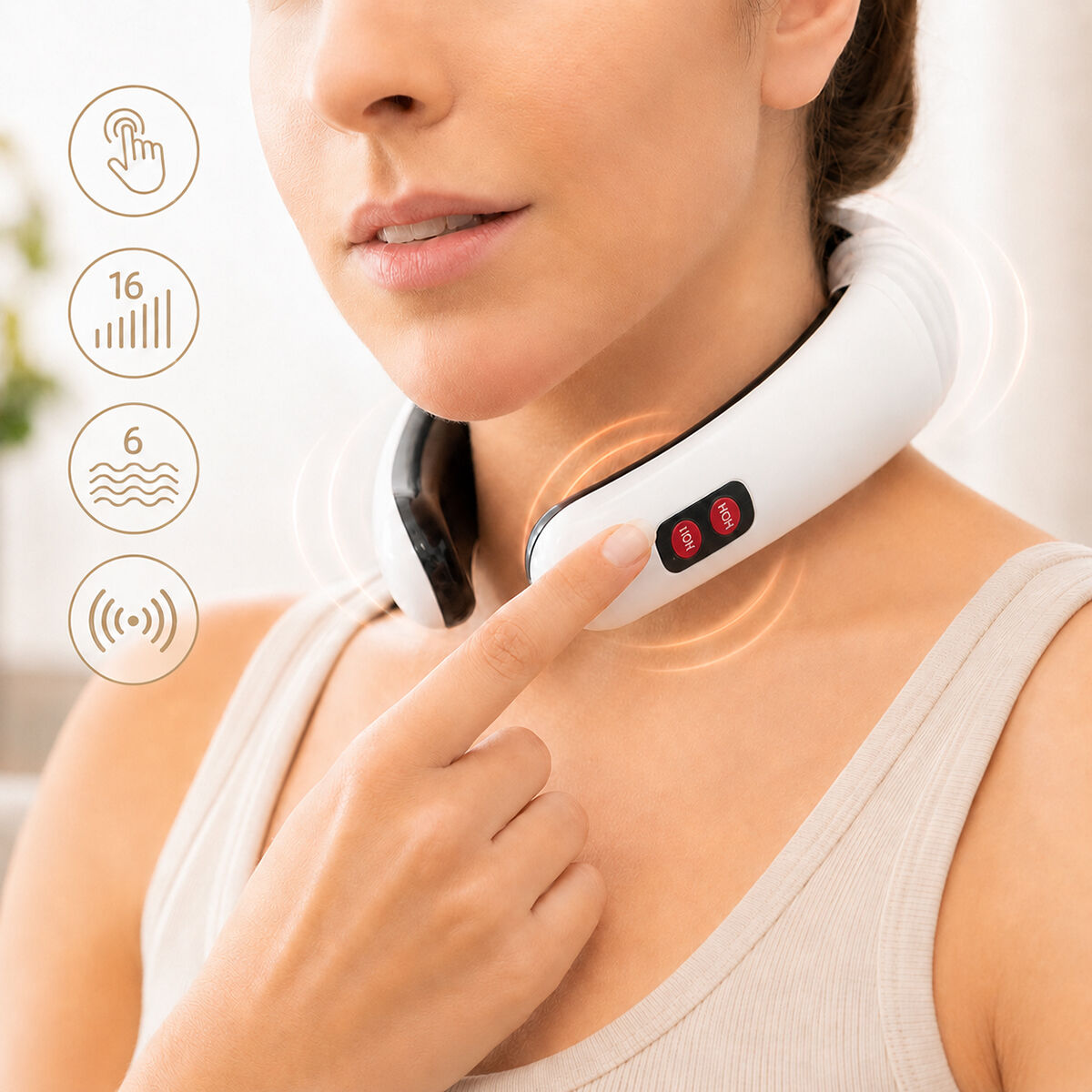 Elektromagnetisch Nek en Rug Massageapparaat Calmagner InnovaGoods - Afbeelding 4